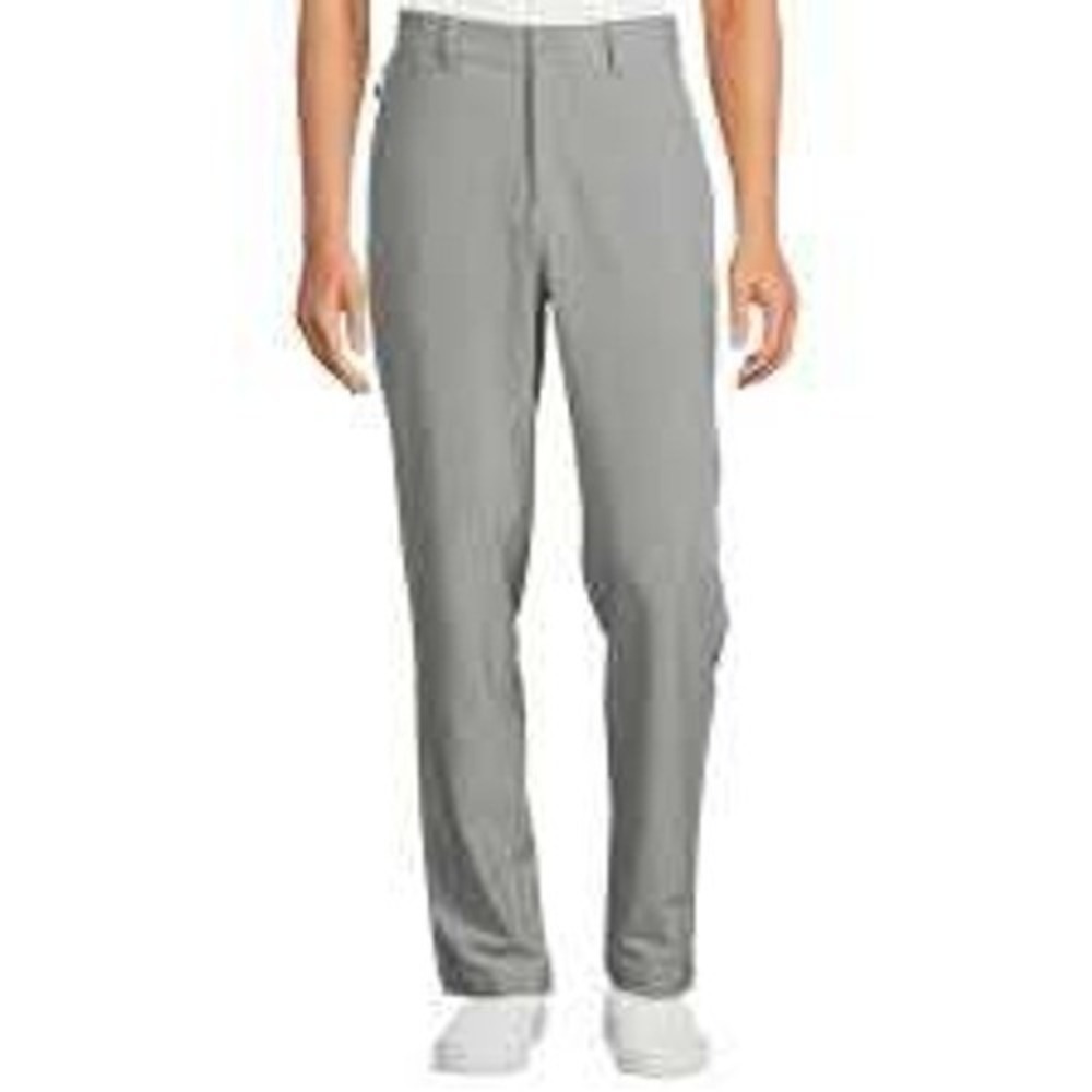 Birdie & Bound Mens Golf Performance Flat Front‎ Pants Size 36x32 Sports Gray